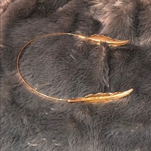 New Gold Feather Head Piece